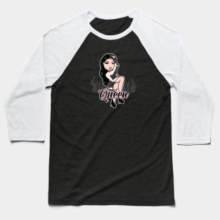 Queen Girl Doll Light Black Baseball T-Shirt